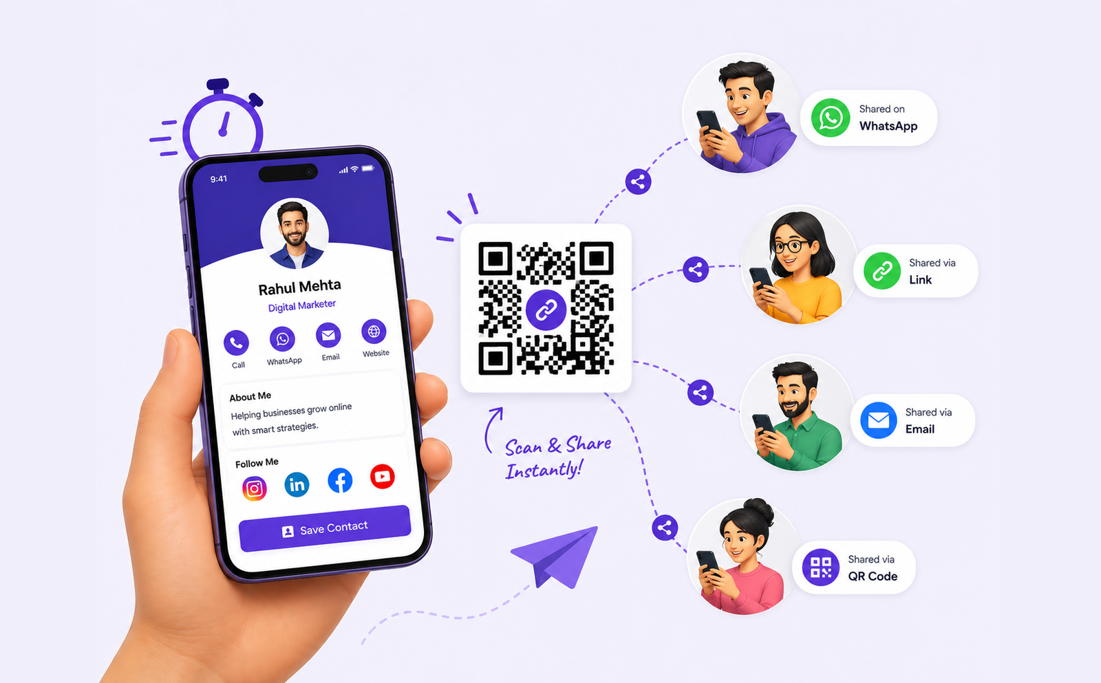 Save & Share in Seconds