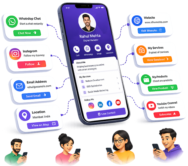 Digital vCard Illustration